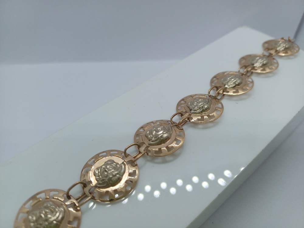 БРАСЛЕТ ПУСТОТЕЛЫЙ Фантазия (Au 585)