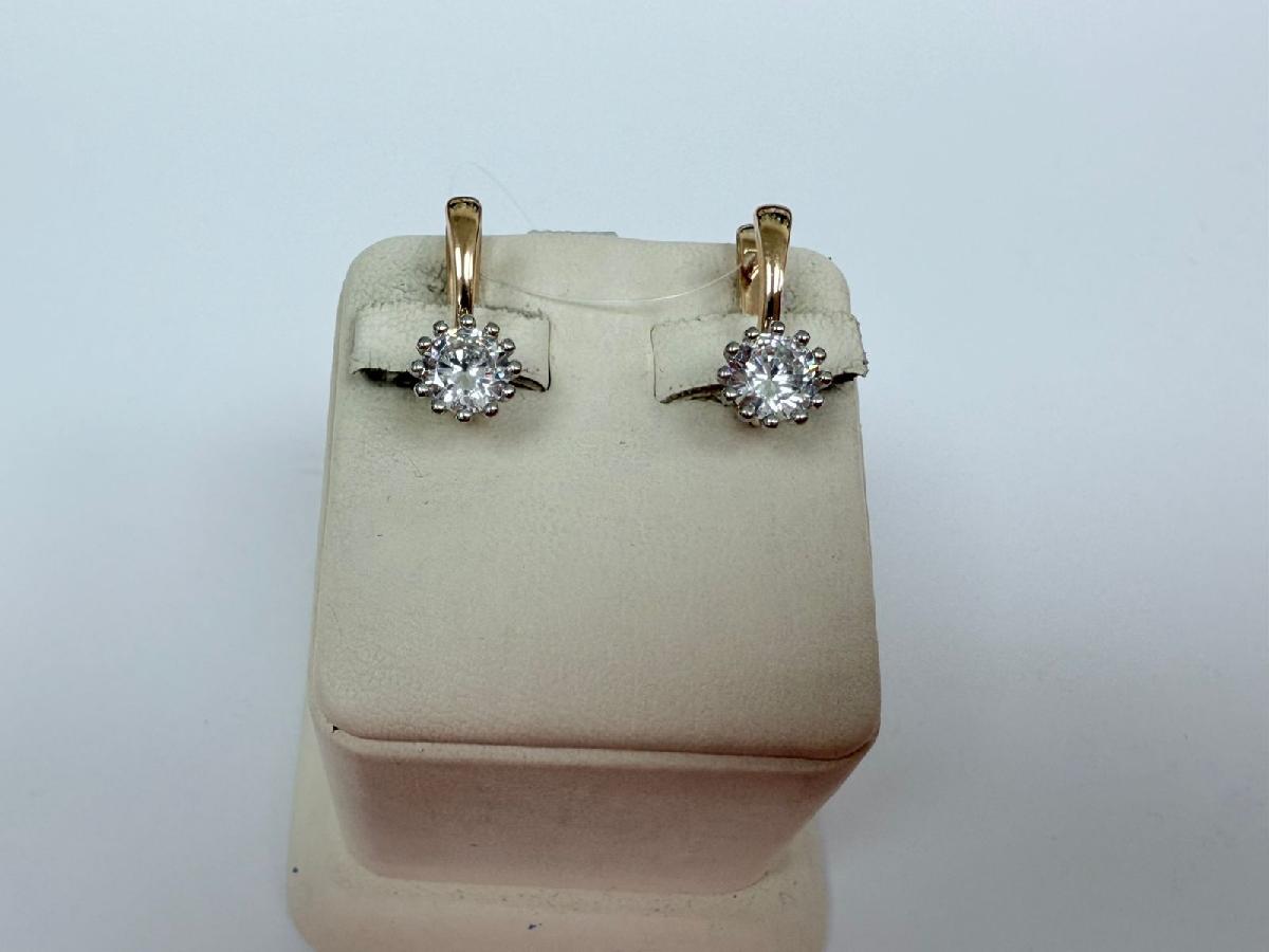 СЕРЬГИ С КАМНЕМ (Au 585)