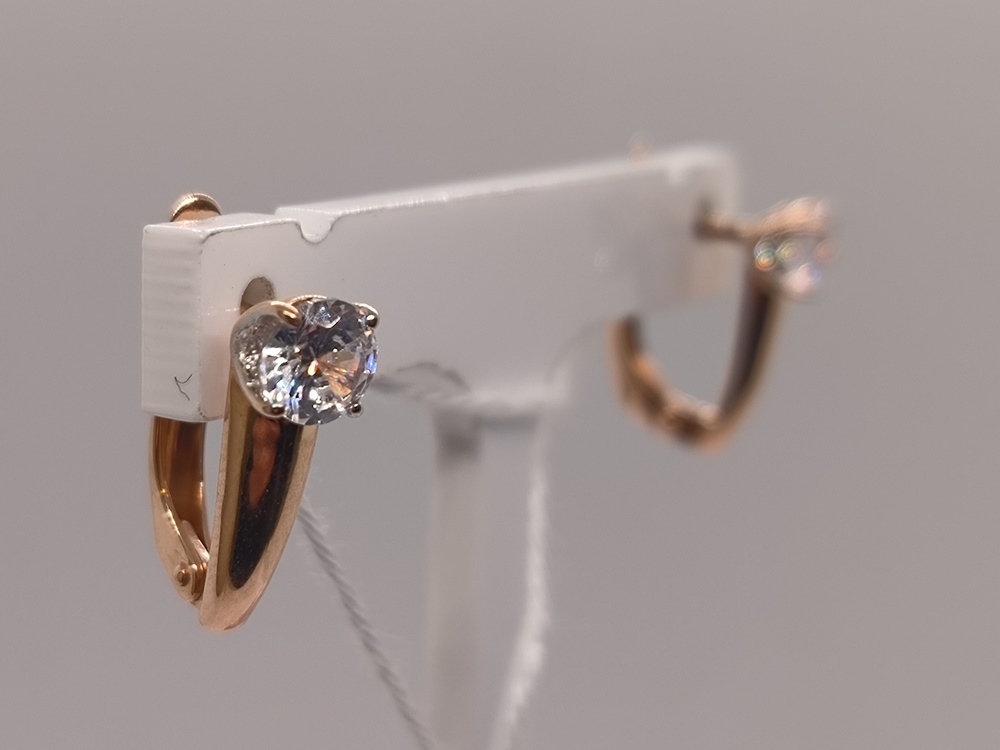 СКМИ585 СЕРЬГИ С КАМНЯМИ (Au 585)