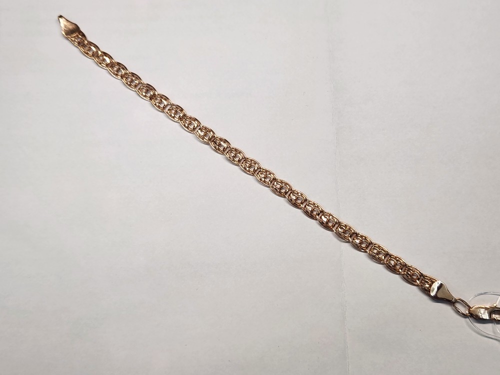 БРАСЛЕТ ПУСТОТЕЛЫЙ Нона-бисмарк (Au 585)