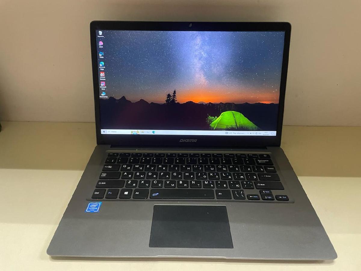 Ноутбук DIGMA; Celeron N3350, Intel UHD Graphics, 4 Гб, 128 Гб, Нет