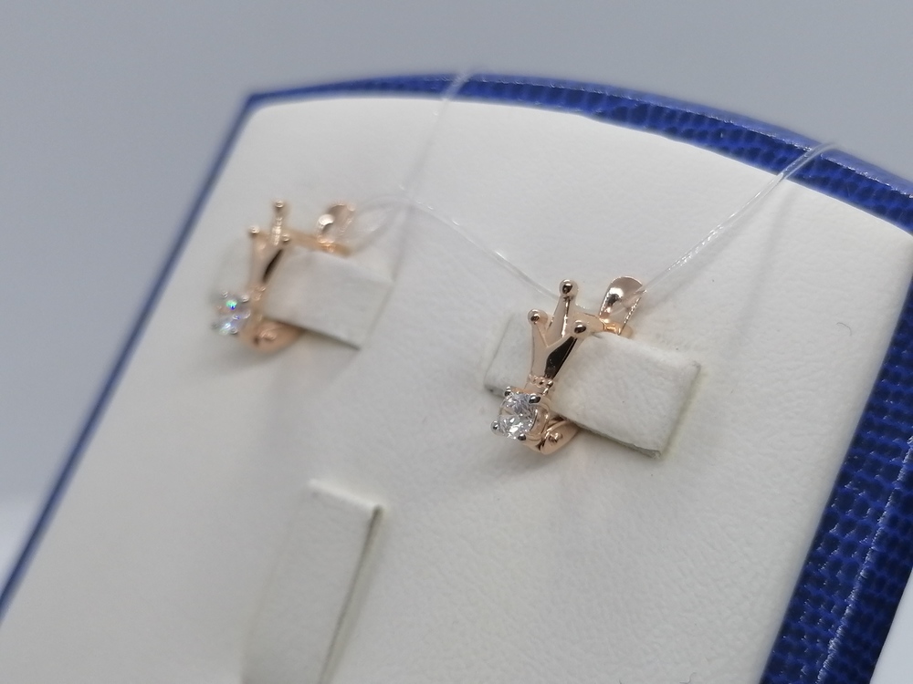 СЕРЬГИ С КАМНЕМ (Au 585)