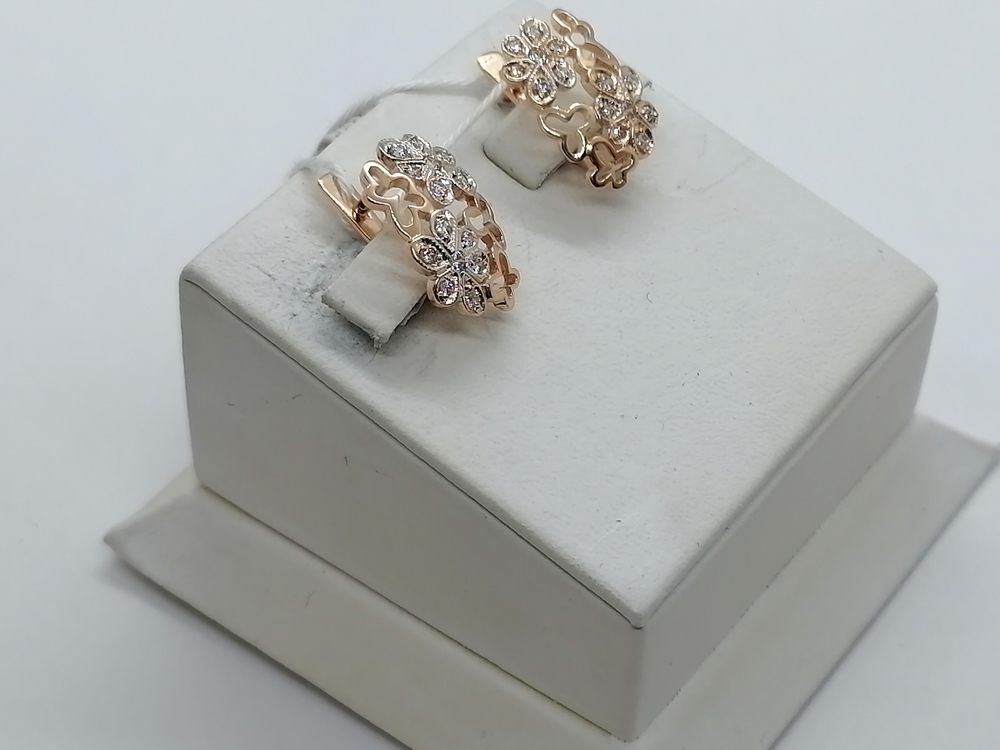 СКМИ585 СЕРЬГИ С КАМНЯМИ (Au 585)
