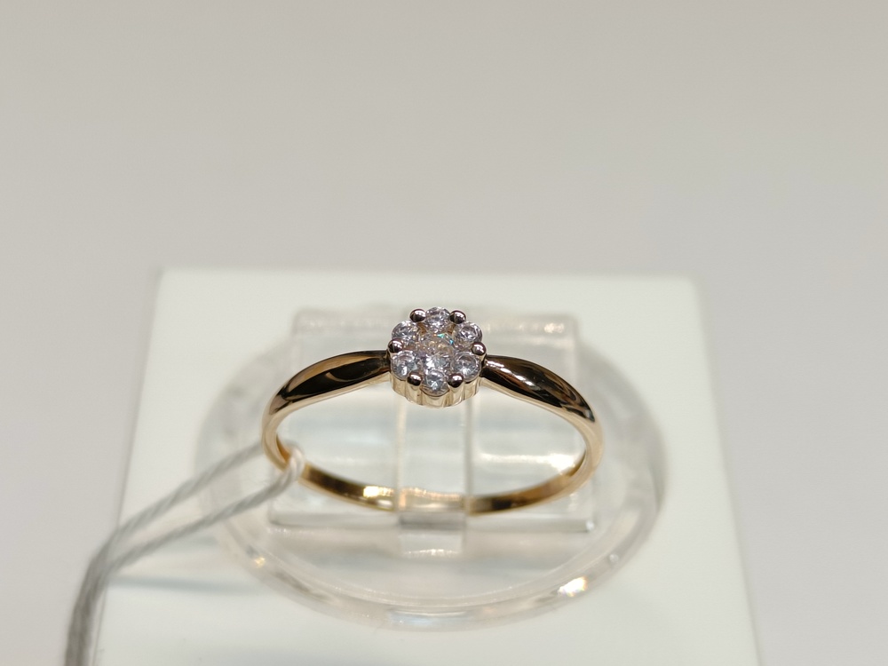 КОЛЬЦО С КАМНЯМИ (Au 585)