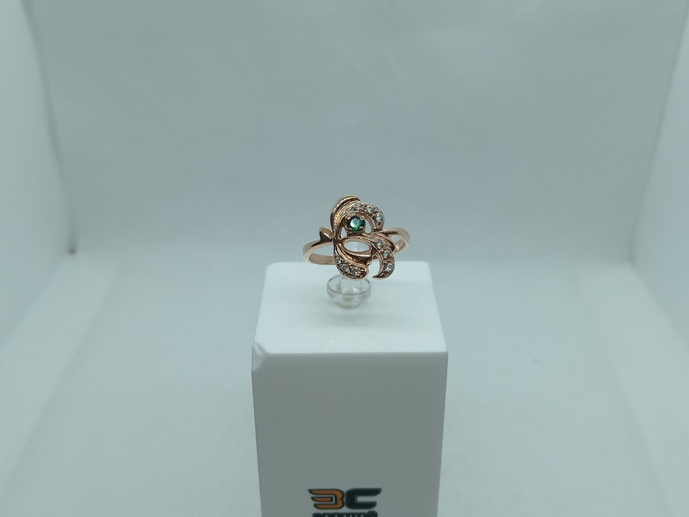 КОЛЬЦО С КАМНЯМИ (Au 585)