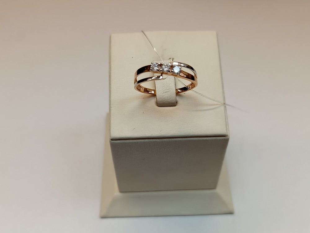 КОЛЬЦО С КАМНЯМИ (Au 585)