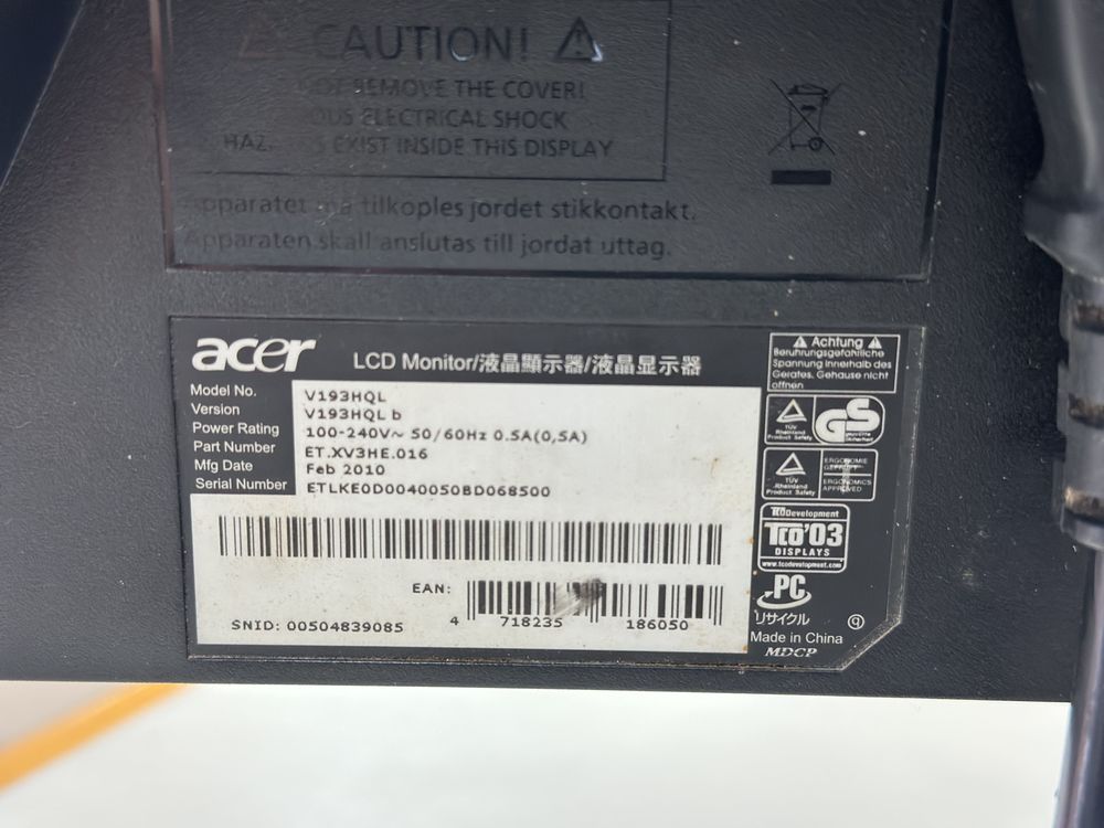 Монитор Acer V193HQL