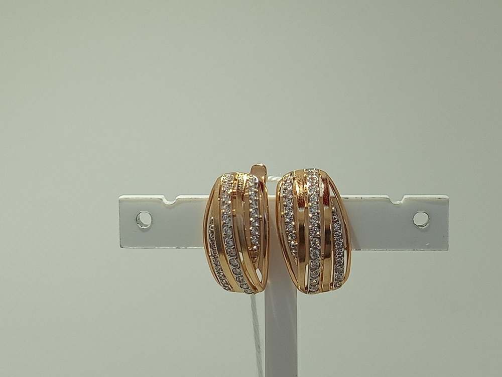 СКМИ585 СЕРЬГИ С КАМНЯМИ (Au 585)