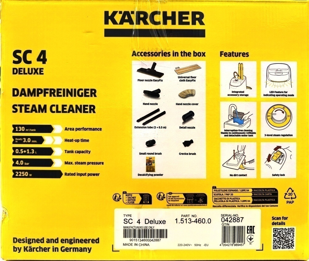 Пароочиститель Karcher SC 4 Deluxe