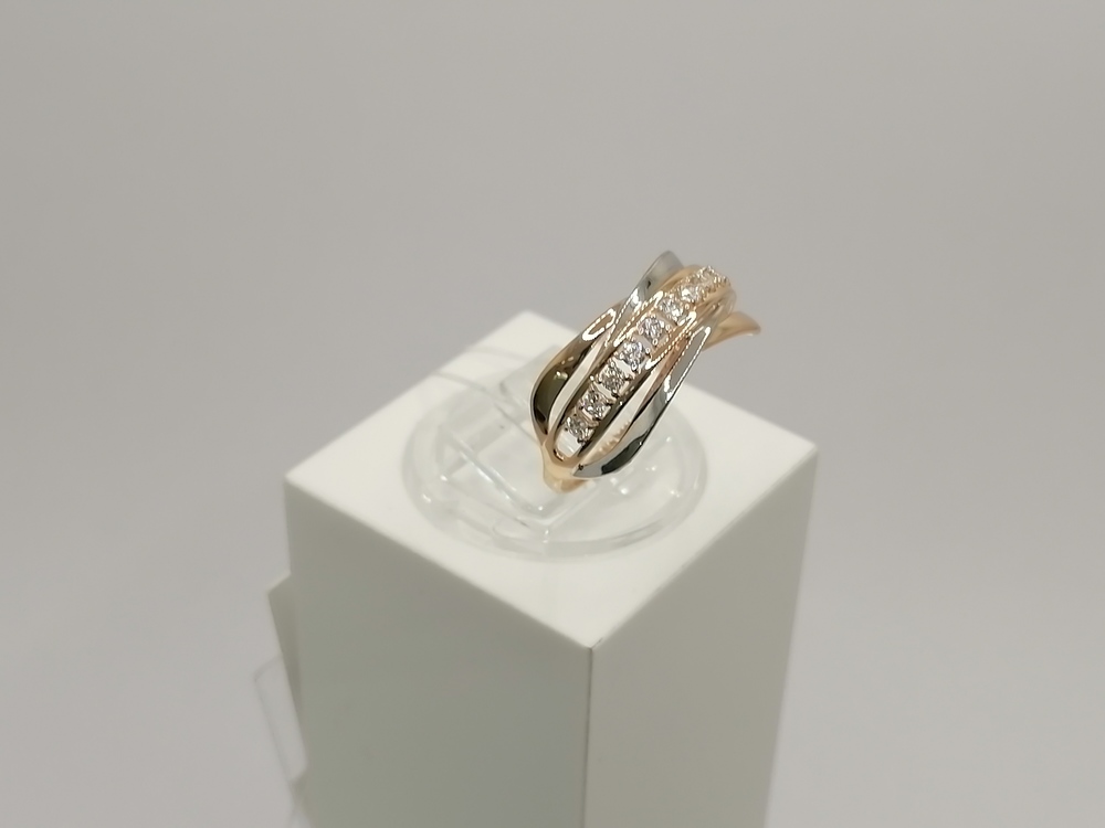 КОЛЬЦО С КАМНЯМИ (Au 585)