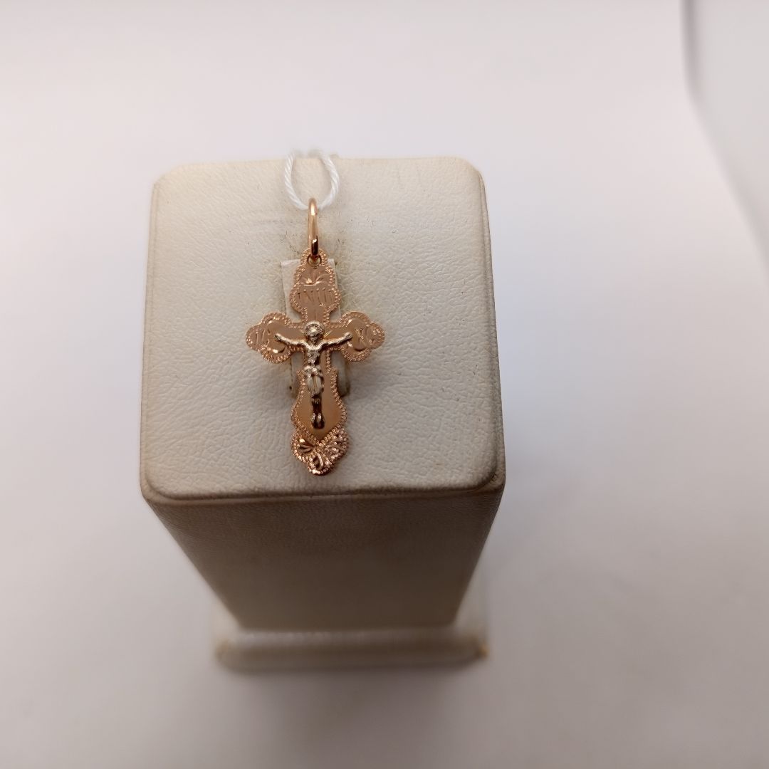 ПОДВЕСКА КРЕСТ БЕЗ КАМНЯ (Au 585)