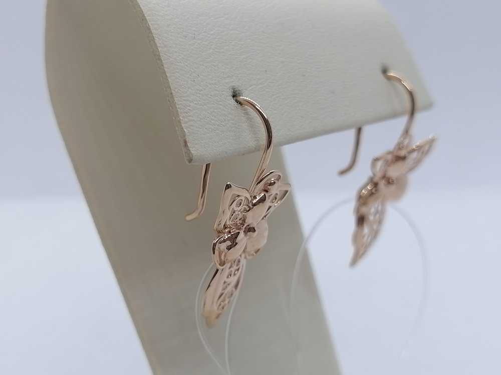 20211 СЕРЬГИ ПЕТЕЛЬКА без камня (Au 585)