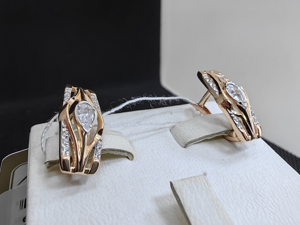 СЕРЬГИ С КАМНЯМИ (Au 585)