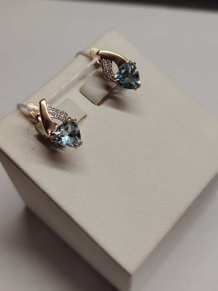 СКМИ585 СЕРЬГИ С КАМНЯМИ (Au 585)