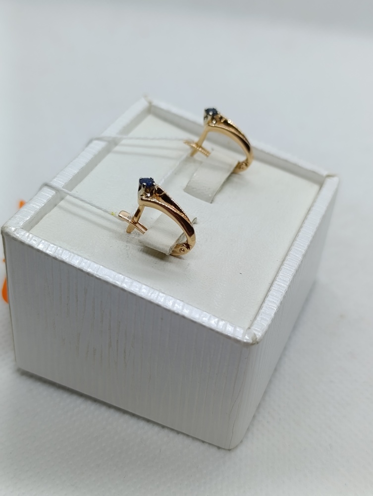 СЕРЬГИ С КАМНЕМ (Au 585)