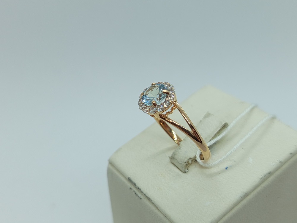 КОЛЬЦО С КАМНЯМИ (Au 585)