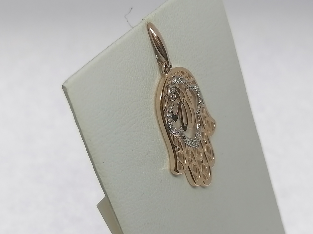 034818 ПОДВЕСКА С КАМНЯМИ (Au 585)