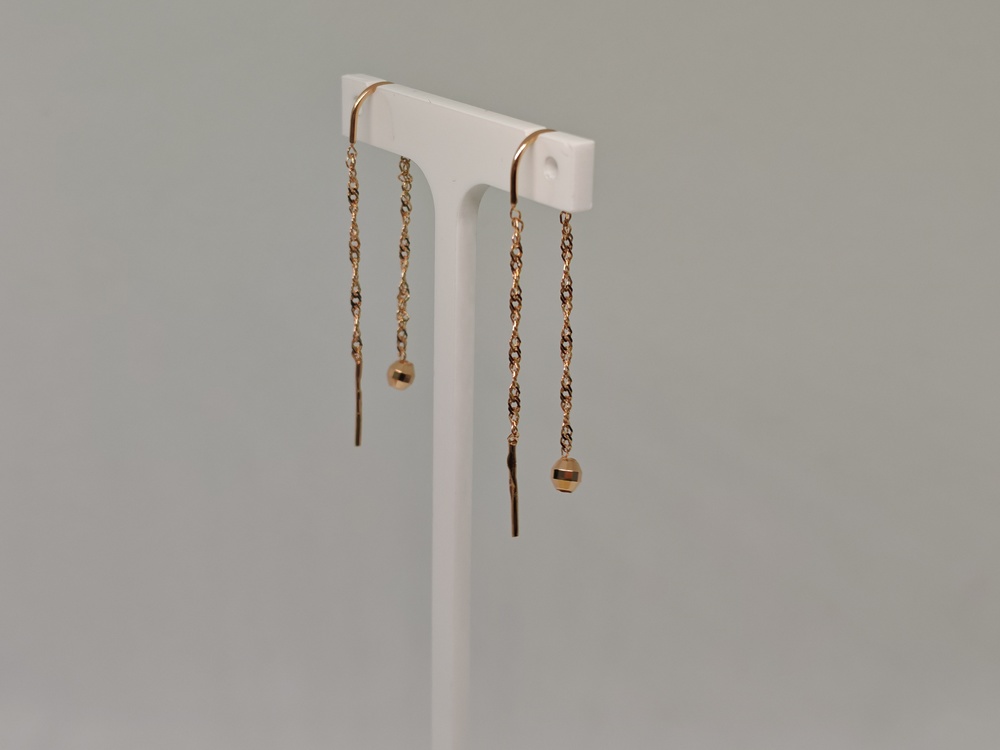 СЕРЬГИ ПРОДЕВКИ без камня (Au 585)