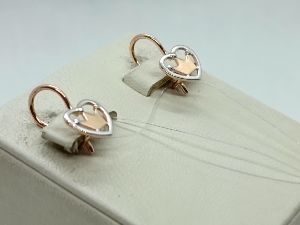 СЕРЬГИ ПЕТЕЛЬКА без камня (Au 585)