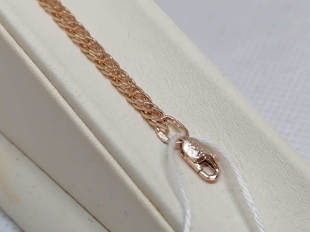 БРАСЛЕТ ПОЛНОВЕСНЫЙ Ромб двойной Au 585