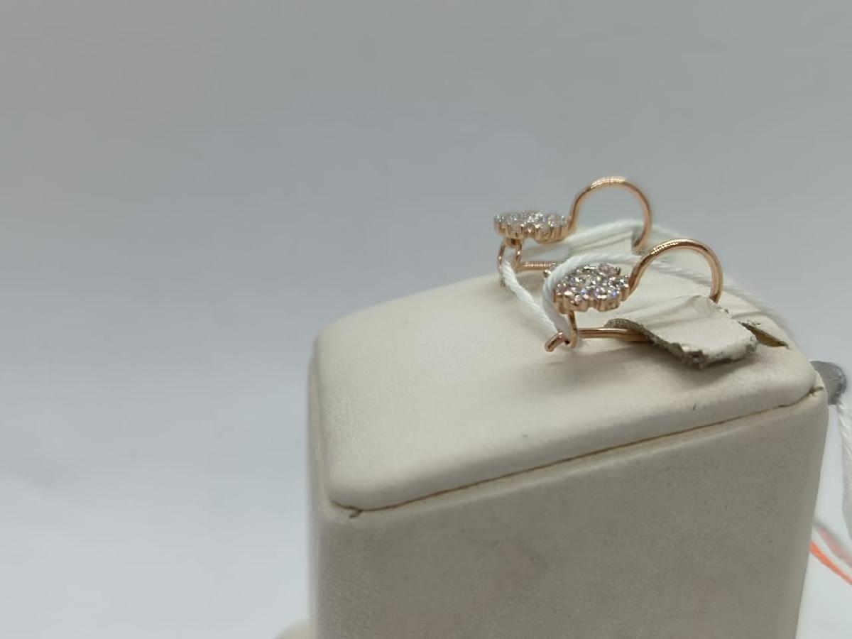 СКМИ585 СЕРЬГИ С КАМНЯМИ (Au 585)