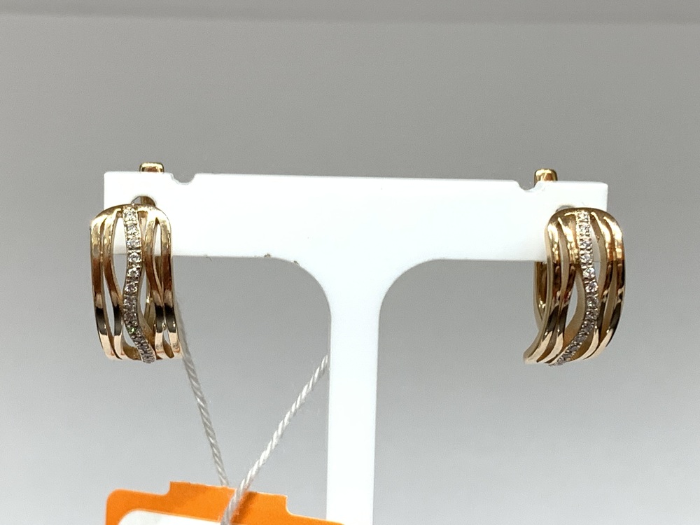 СКМИ585 СЕРЬГИ С КАМНЯМИ (Au 585)