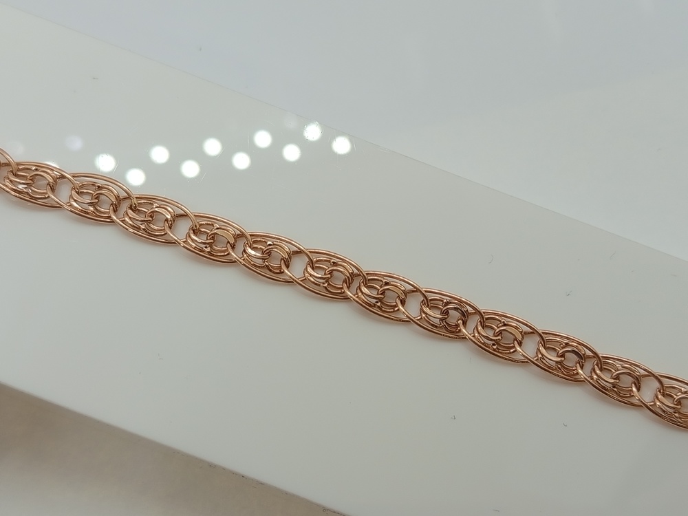 БРАСЛЕТ ПУСТОТЕЛЫЙ Нона бисмарк (Au 585)