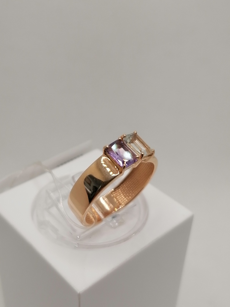 КОЛЬЦО С КАМНЯМИ (Au 585)