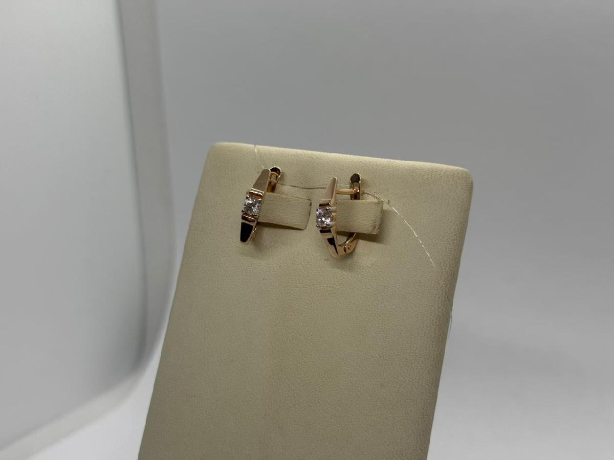 СЕРЬГИ С КАМНЕМ (Au 585)