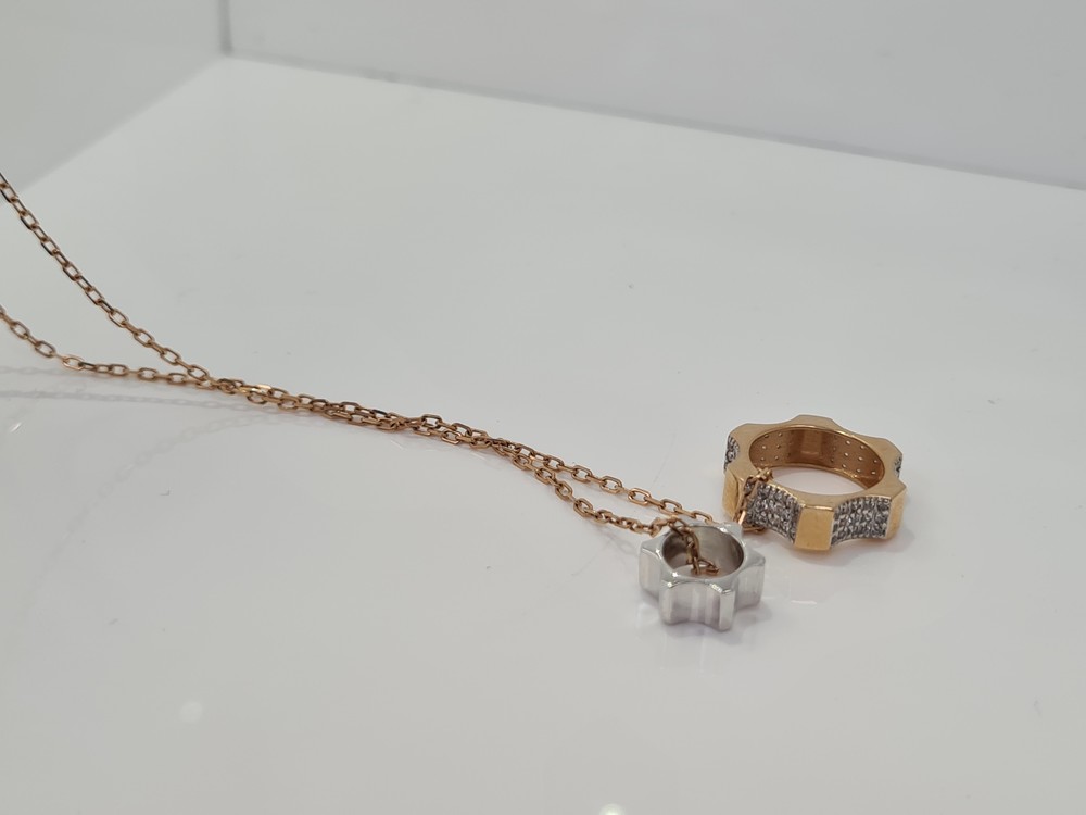Ко4965 КОЛЬЕ С КАМНЯМИ (Au 585)