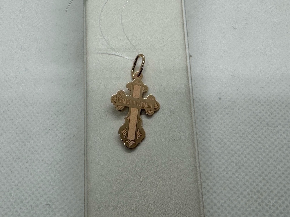 ПОДВЕСКА КРЕСТ без камня (Au 585)