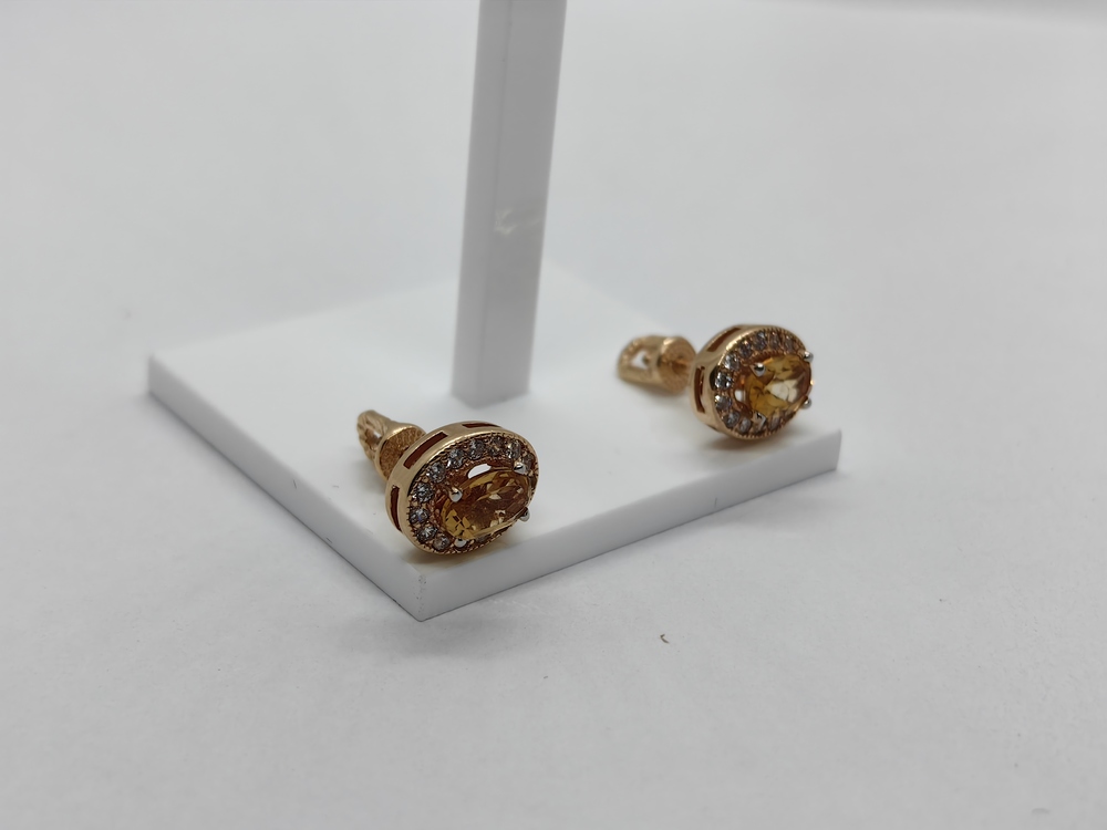 СЕРЬГИ С КАМНЯМИ (Au 585)