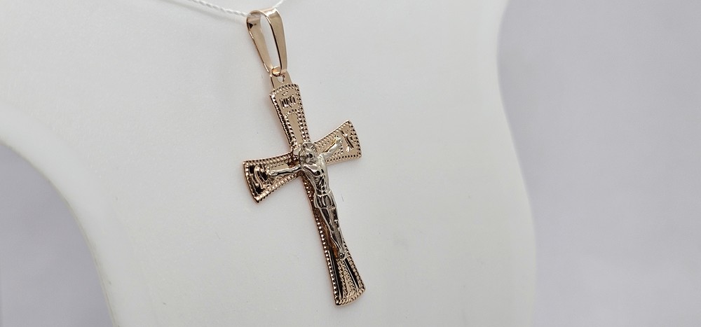 ПОДВЕСКА КРЕСТ без камня (Au 585)