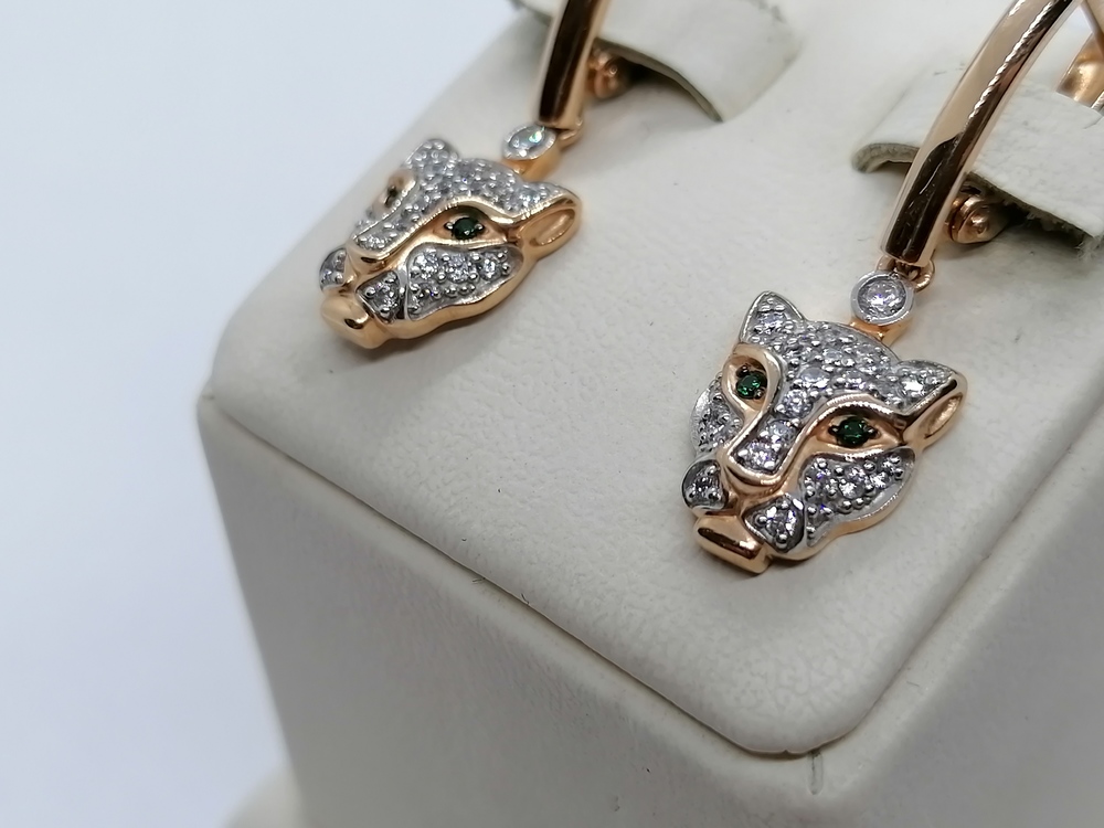 СЕРЬГИ С КАМНЯМИ (Au 585)