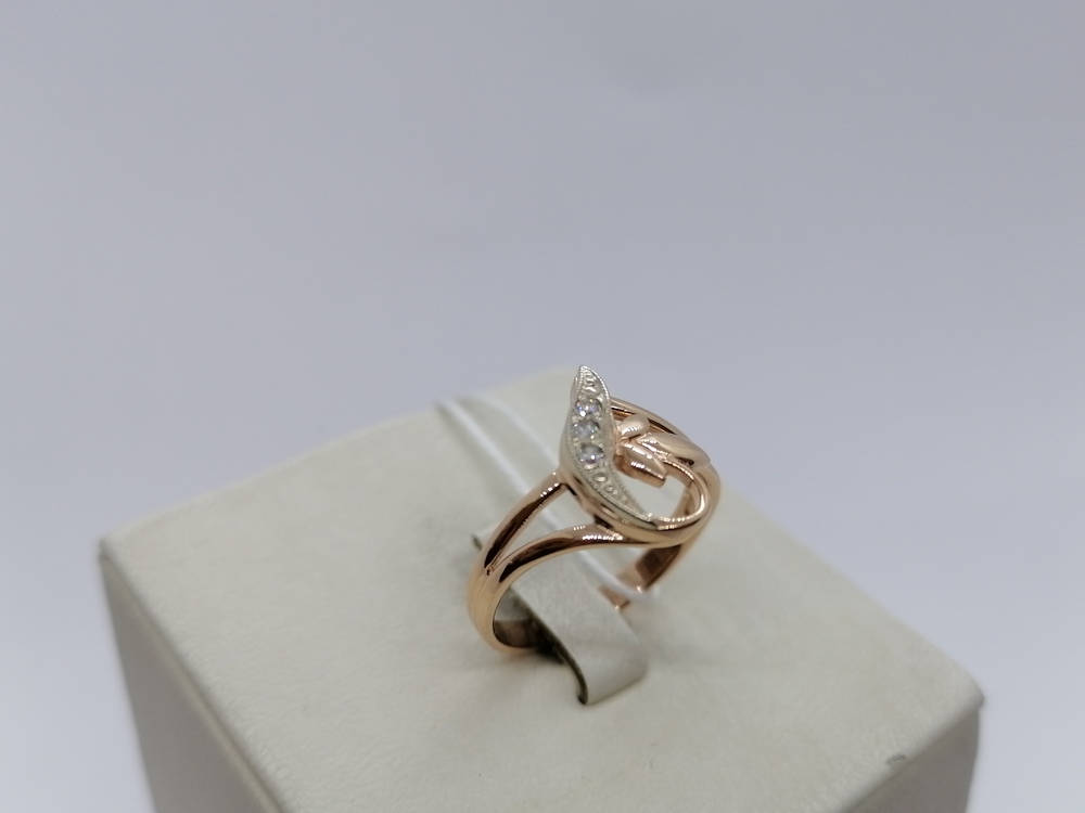 КОЛЬЦО С КАМНЯМИ (Au 585)