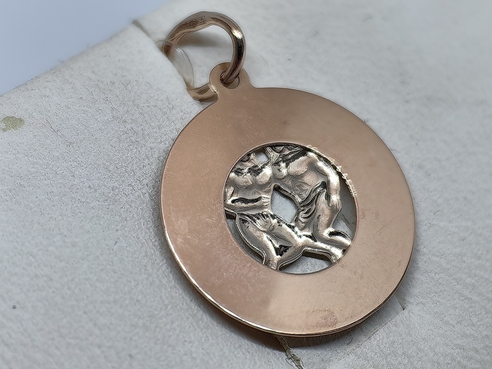 ПОДВЕСКА ЗНАК ЗОДИАКА БЛИЗНЕЦЫ (Au 585)