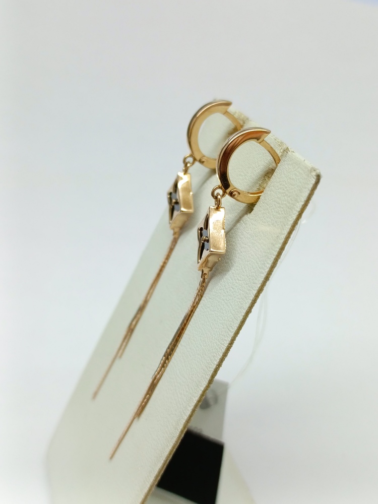 СЕРЬГИ С КАМНЕМ (Au 585)