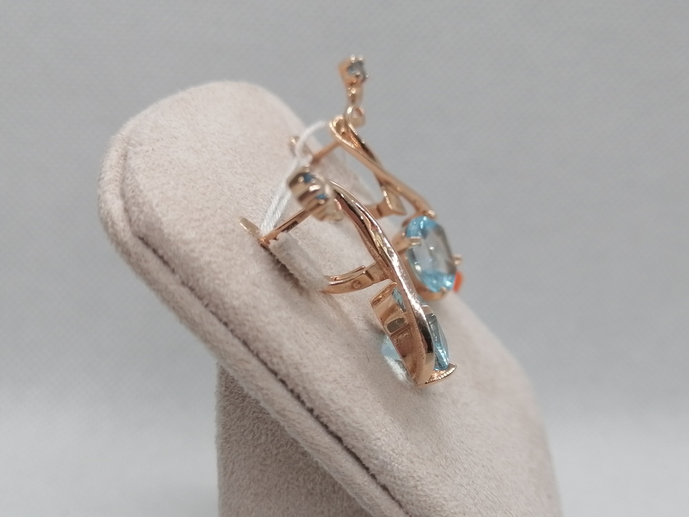 СКМИ585 СЕРЬГИ С КАМНЯМИ (Au 585)