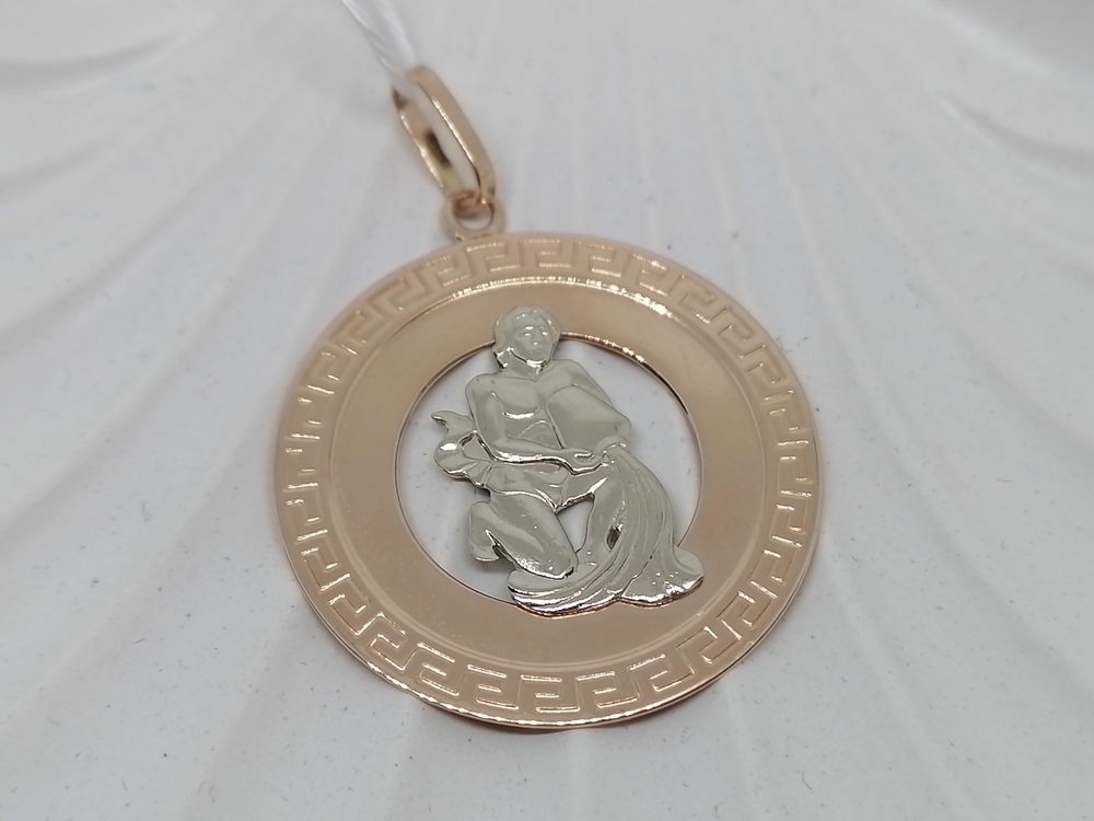 ПОДВЕСКА ЗНАК ЗОДИАКА ВОДОЛЕЙ Au 585 ПОДВЕСКА ЗНАК ЗОДИАКА ВОДОЛЕЙ Au 585