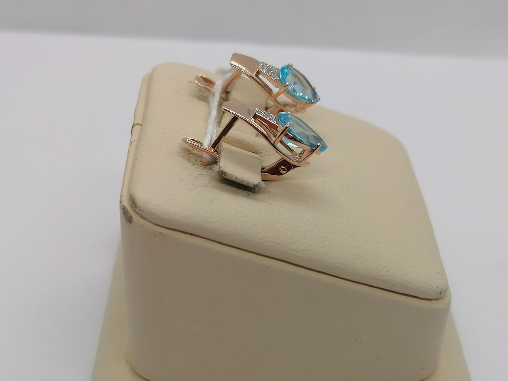СКМИ585 СЕРЬГИ С КАМНЯМИ (Au 585)