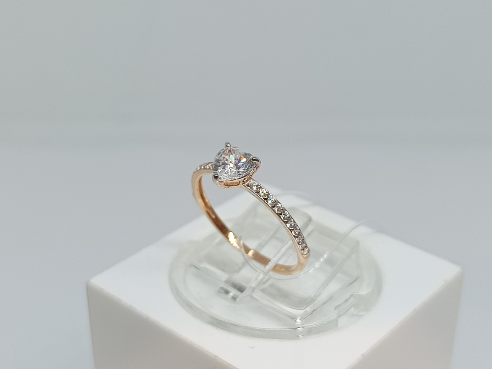 КОЛЬЦО С КАМНЯМИ (Au 585)