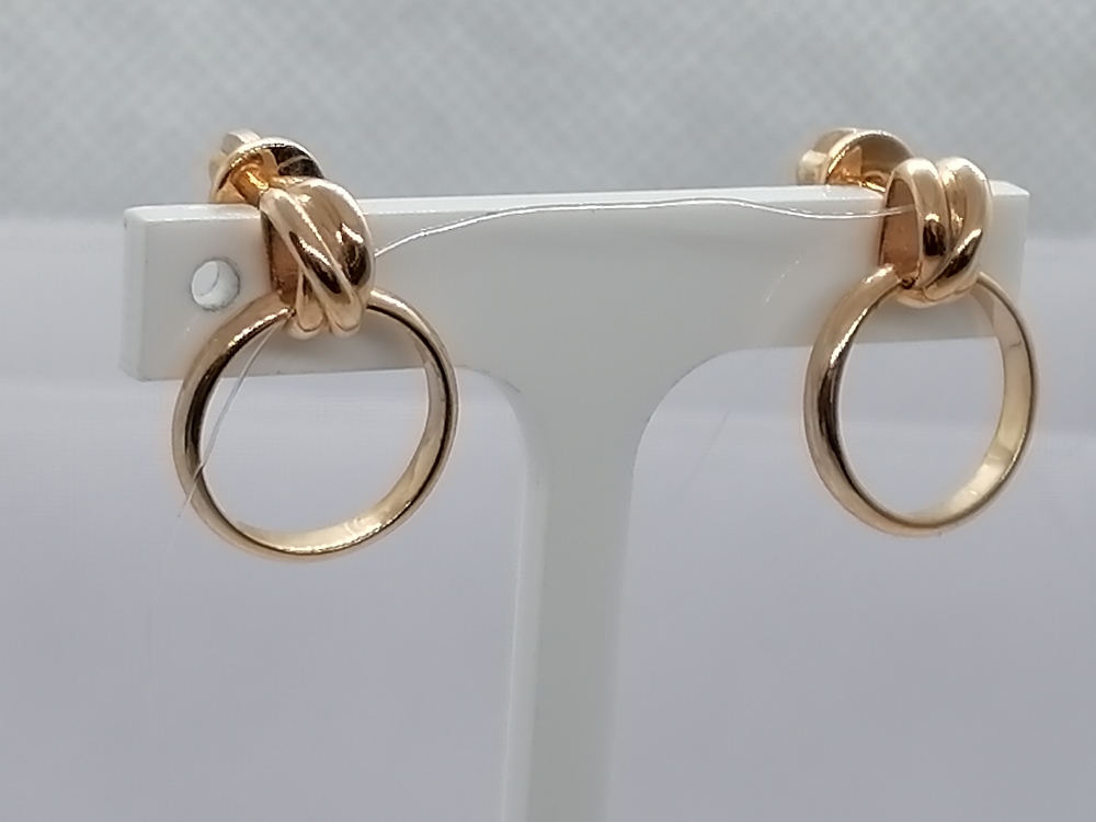 930449 СЕРЬГИ ПУСЕТЫ без камня (Au 585)