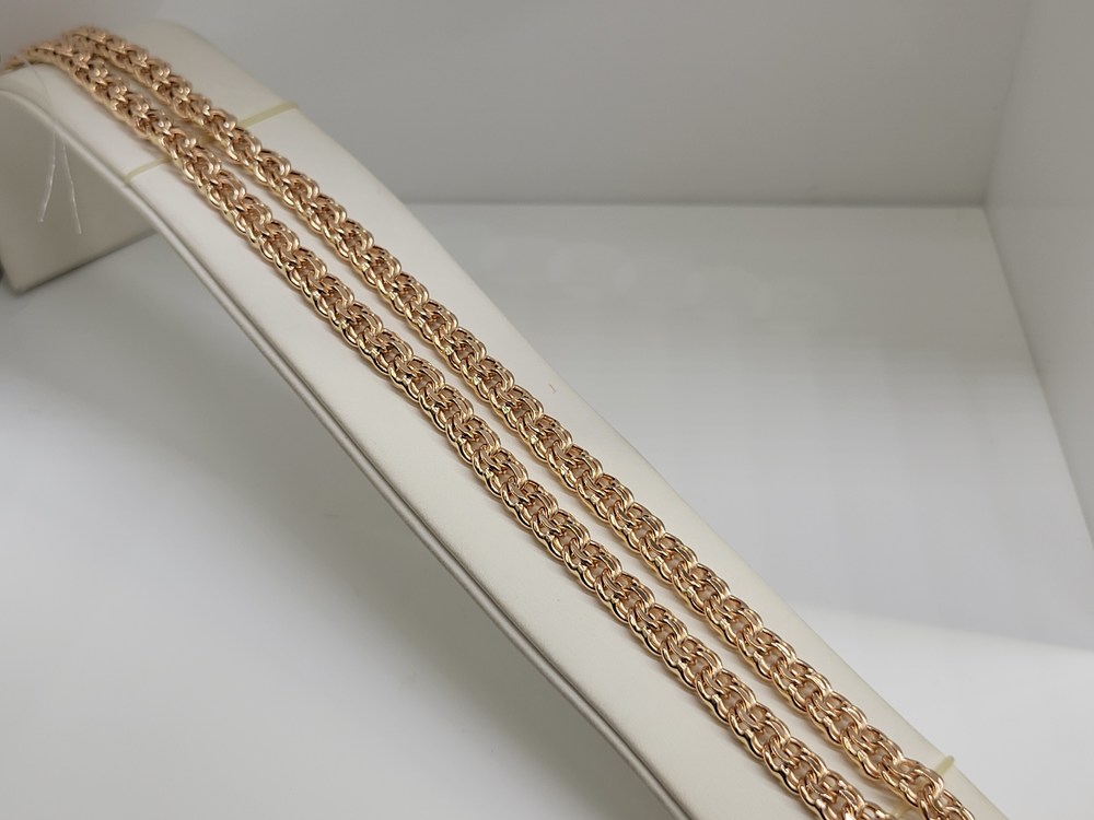 10090380150 ЦЕПЬ ПУСТОТЕЛАЯ Бисмарк (Au 585)