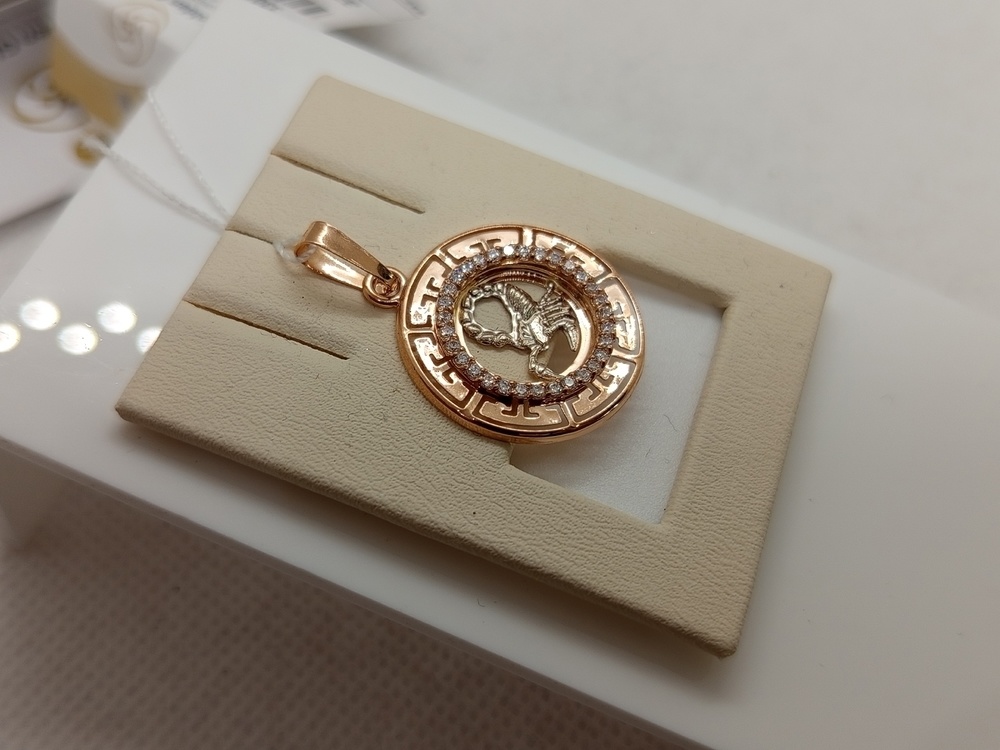 КрСВП/скр/Ф ПОДВЕСКА ЗНАК ЗОДИАКА СКОРПИОН (Au 585)