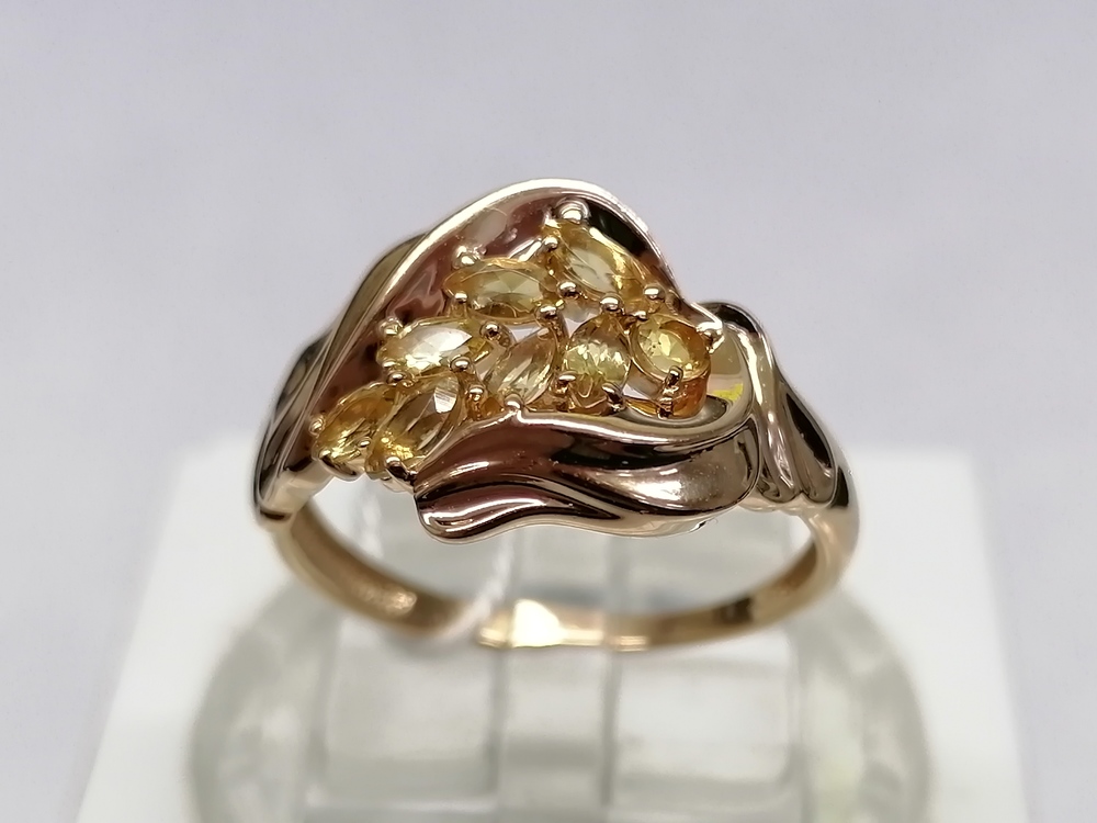 КОЛКМИ585 КОЛЬЦО С КАМНЯМИ (Au 585)