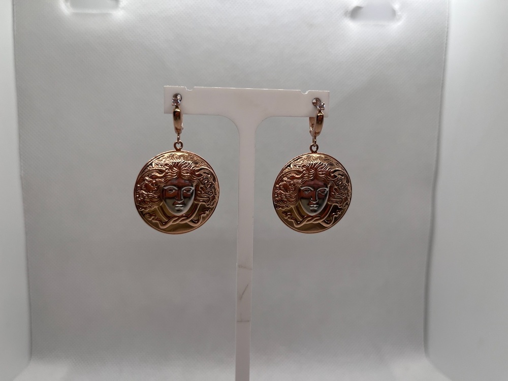 СКМ585 СЕРЬГИ С КАМНЕМ (Au 585)