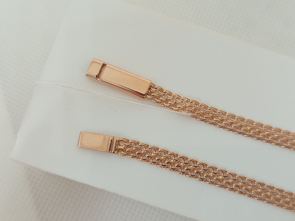 БРАСЛЕТ ПОЛНОВЕСНЫЙ Бисмарк двойной (Au 585)