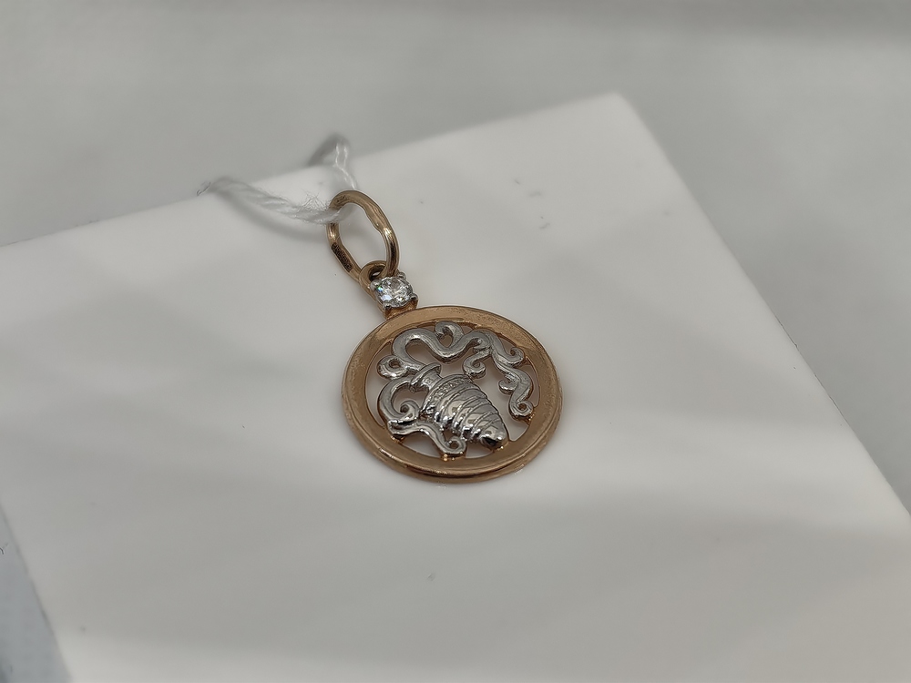 ПОДВЕСКА ЗНАК ЗОДИАКА ВОДОЛЕЙ Au 585