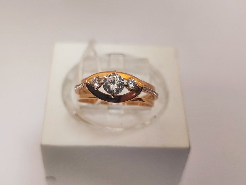 КОЛЬЦО С КАМНЯМИ (Au 585)