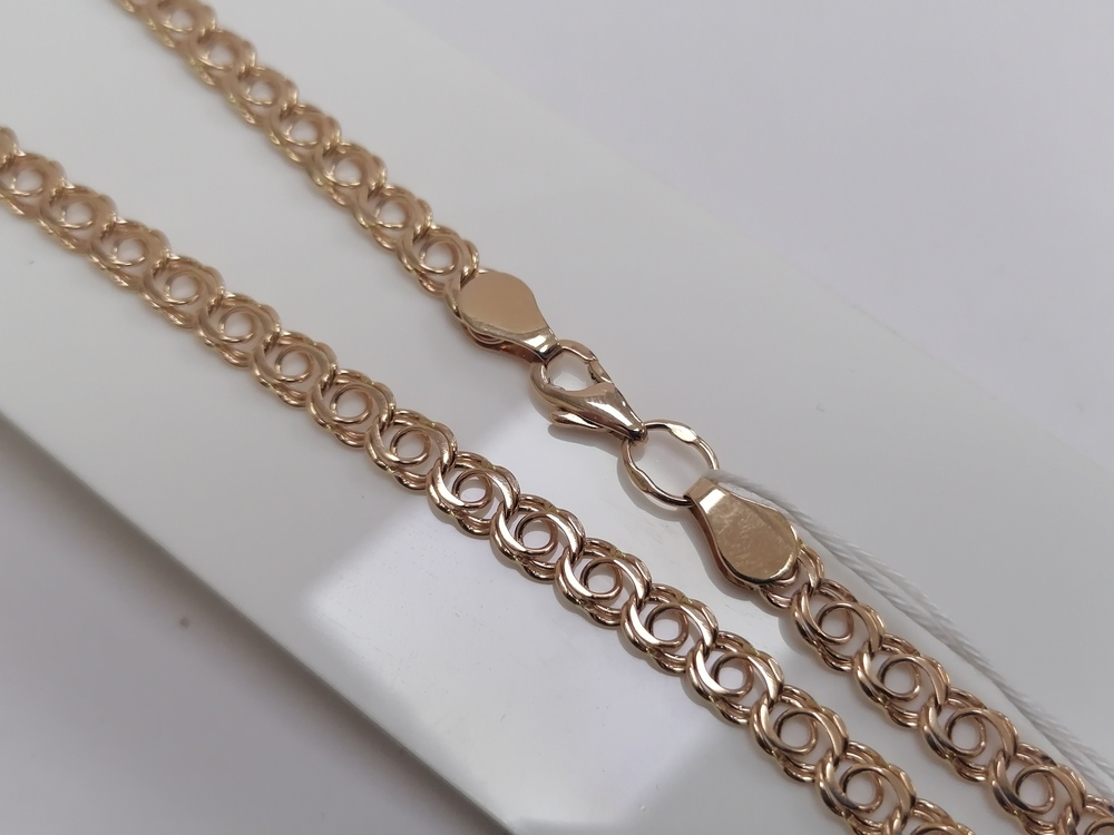 ЦЛБА585 ЦЕПЬ ПОЛНОВЕСНАЯ Бисмарк арабский (Au 585)